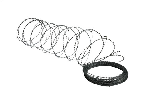 Crossed coils razor wire