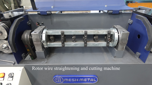 rotor wire straightening and cutting machine